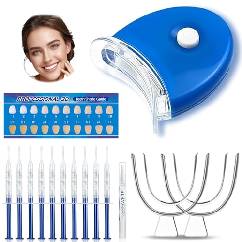 10 Piezas Blanqueamiento Dental Kit,Gel blanqueador dental Profesional,Blanqueamiento dental en casa,Ideal para uso diario,eliminar manchas