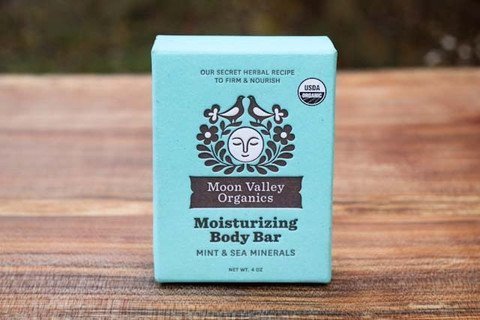 Soap Mint & Sea Mineral Body Bar All Natural By Moon Valley Organics by Moon Valley Organics