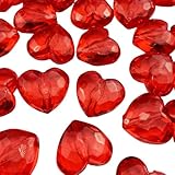 YHYPOCI 20pcs Acrylic Heart Beads 30mm Heart Shape Loose Bead for Making Bracelet Necklace Jewelry Making Craft(Red)