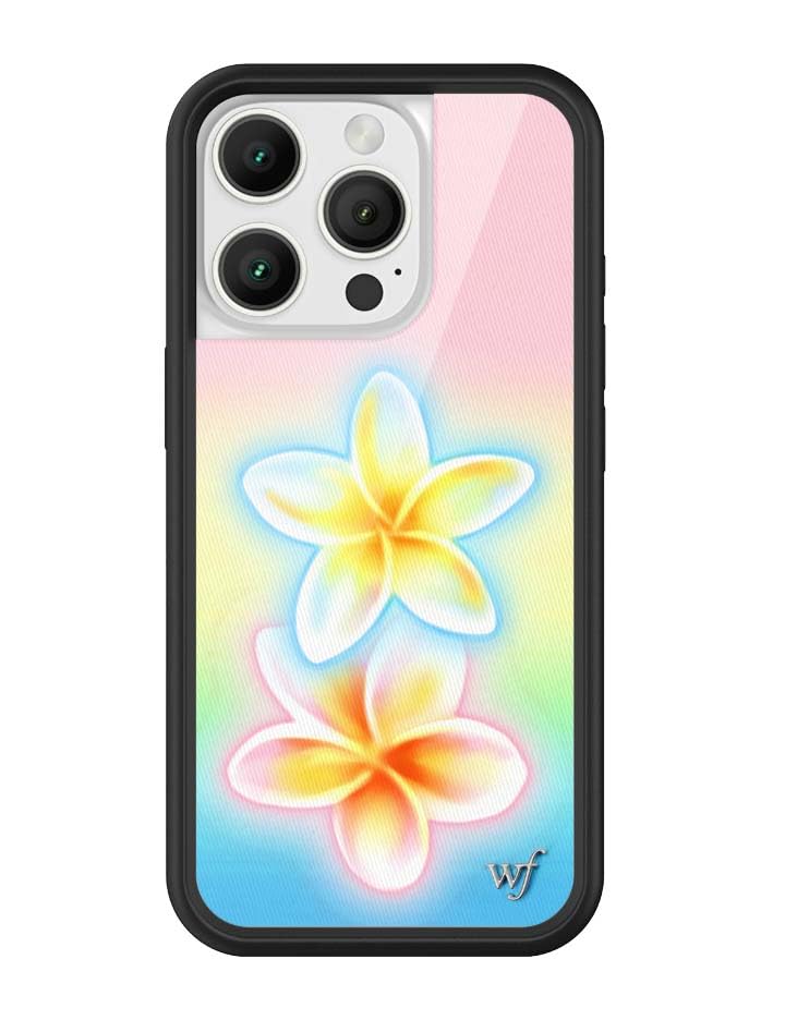 Image of Wildflower Cases - iPhone 16 Pro Compatible - Pastel Plumeria | Impact-Certified 6.5 ft Drop Protection Case, Raised Protective Bumper, Cute Aesthetic Design, Women-Owned Small Business