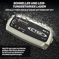 CTEK MXS 10 Batterieladegerät für Größere Fahrzeugbatterien, Batterieladegerät Boot, Wohnwagen, Schwarz, Silber, Rot – Ansicht 3