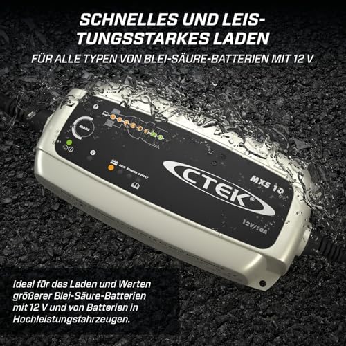 CTEK MXS 10 Batterieladegerät 12V für große Fahrzeugbatterien – Ansicht 3