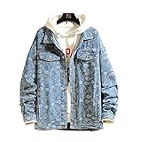★ 【Bequeme Fit】: Diese lose fit klassische Denimjacke mit Komfort gefertigt und kann allein getragen oder an kühlen Tagen gestapelt werden. Durch den Torso Raum fühlen Sie sich nicht eingeschränkte Bewegung.