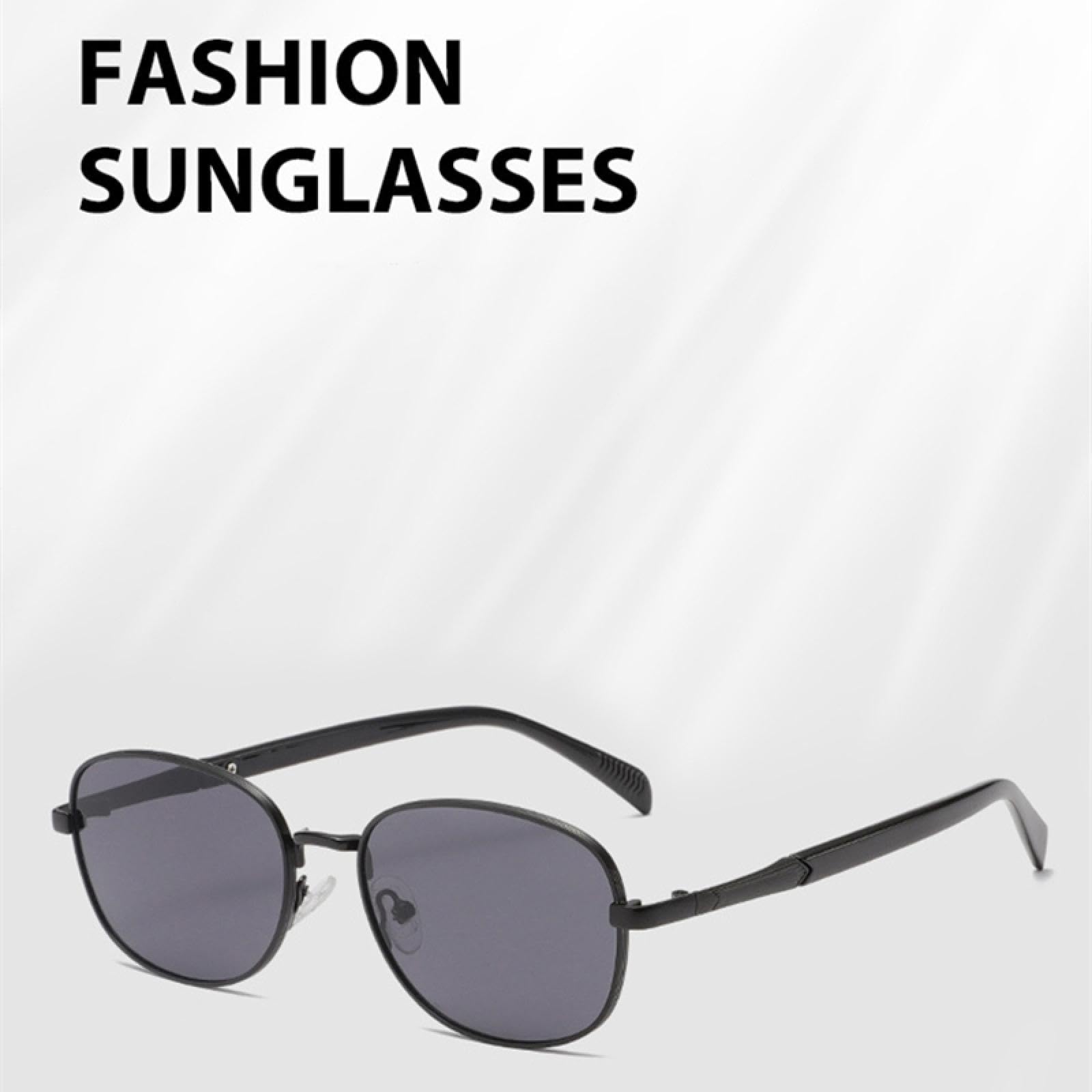 Gafas de sol retro con montura de metal para mujer, lentes transparentes a la moda, con protección UV400, estilo punk para hombre