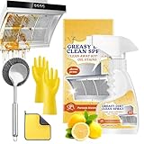 Encuryna 5 Stück Greasy Dirt Clean Spray, 120ml KüChenfronten Reiniger Rotateepic Foam Cleaner Sets,Heavy Oil Stain Cleaners Kitchen, Multifunctional Powerful Kitchen Foam Cleaners for Household