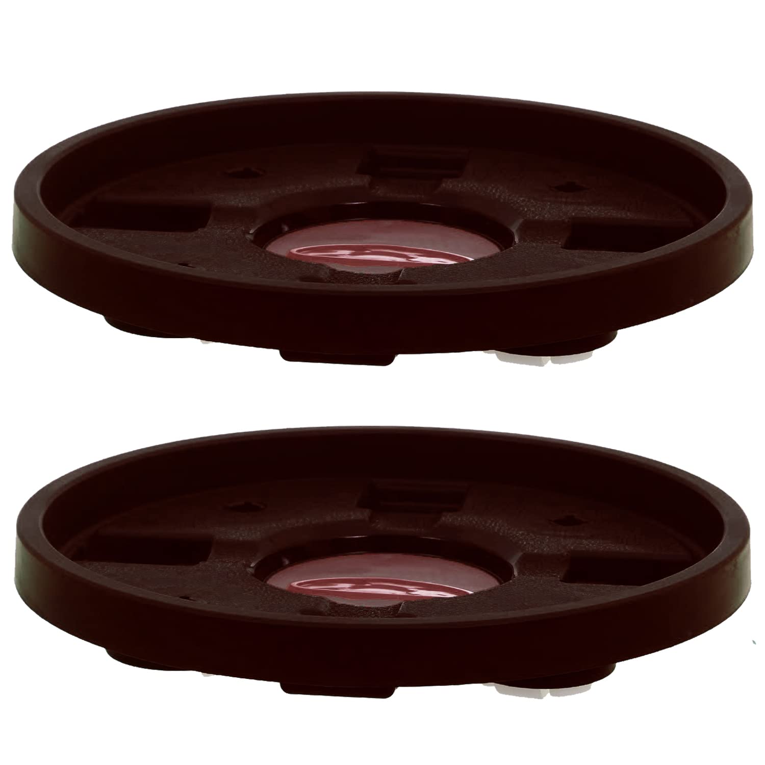 Kuber Industries Unbreakable Plastic Round Shape Gas Cylinder Stand |Cylinder Trolley with Wheels,Pack of 2 (Brown) (B0B8RV1V16) Amazon Price History, Amazon Price Tracker