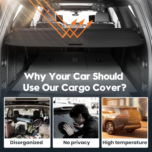 Image of Powerty Cargo Cover for 2021-2023 Chevy Tahoe&Suburban Accessories, Canvas