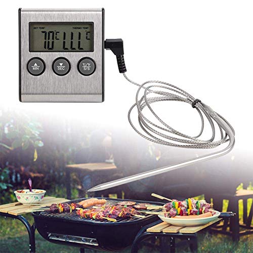 Thermomètre BBQ - Thermomètre BBQ Sonde de cuisson des aliments pour viande Thermomètre avec minuterie Outil de mesure de la température Cover