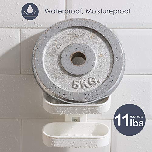 Taili Suction Cup Soap Dish Holder Double Layer & Paper Towel Holder, Toilet Paper Holder Self Adhesive, Bathroom Drill-Free Toilet Tissue Holder Wall Mount, Stainless Steel Toilet Paper Roll H #TOP5