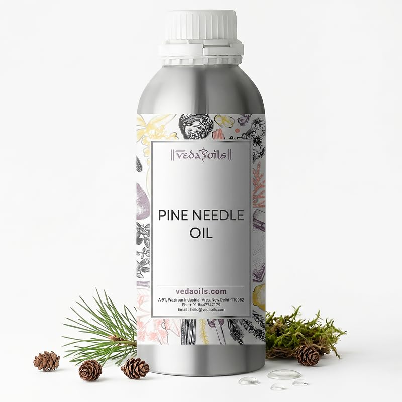Image of VedaOils Pine Needle Oil 100ml | Pure & Natural Pine Oil for Diffuser, Aromatherapy, Bath Bombs, Soaps & Candles