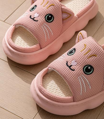 Solyinne Cute Cat Slippers for Women Men Warm House Slippers Soft Comfortable Cute Cartoon Home Use Cute Indoor Outdoor Slipper4