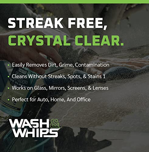 Wash&Whips Window And Glass Cleaner Pit Stop Refill Effervescent Tablets – 5 Count Makes 5 Gallons (20 Liters), Cleans Glasses, Windows, Mirrors, Windshields – Streak-Free, Car, Office, Home & Kitchen #TOP6