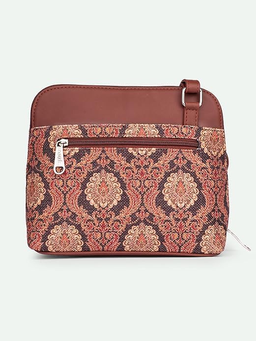 Women’s Printed Crossbody Sling Bag – Vegan Leather Handbag with Adjustable Strap, Stylish Small Purse for Travel, Daily Use & Casual Wear