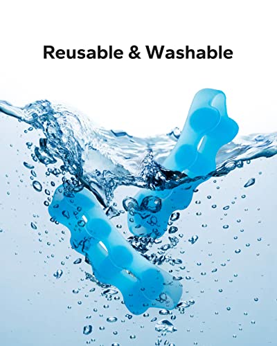 Meto Toe Separators (2 Count), Toe Spacers, Toe Straighteners, And Toe Stretcher, Bunion Corrector For Women/Men - Correct Bunions And Restore Toes To Original Shape (Blue) #TOP4