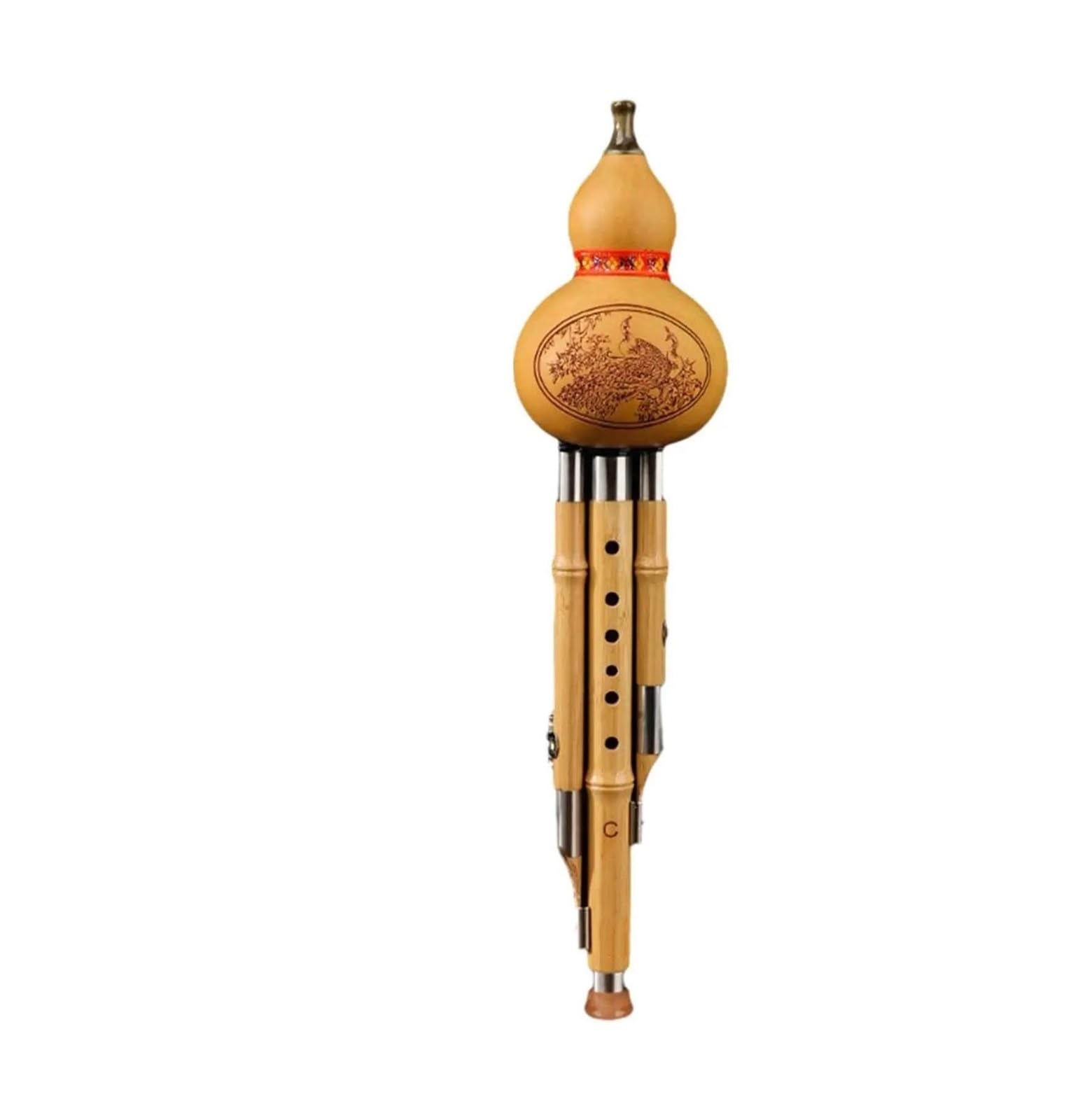 początkujących Hulusi Flet Instrument Fletowy Hulusi Z Torbą Do Przechowywania. Instrument Gurda Cucurbit Flet Do Nauki Muzyki. Wykonywanie Ćwiczeń (Color : C key)