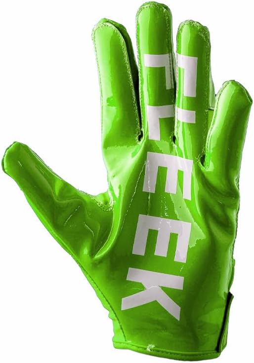 FLEEK EXTRA-FIT GLOVES 2.0 ライムグリーン アメリカンフットボール グローブ ラグビー アメフト グローブ エリート レシーバー 大人用 スポーツグローブ (M) FLEEK EXTRA-FIT GLOVES 2.0 ライムグリーン アメリカンフットボール
