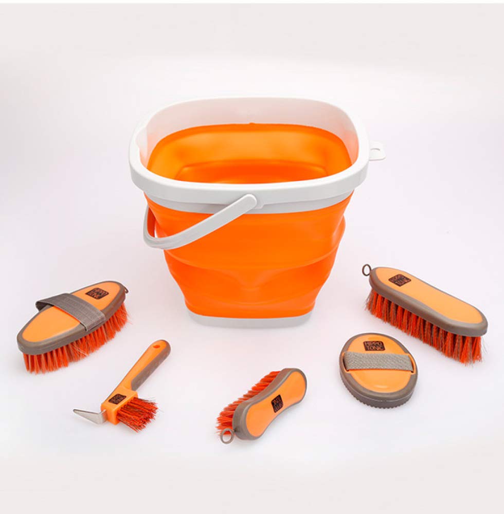 Horse Brush Set - Kit De Aseo para Caballos Equestrain Brush Comb Juego De Herramientas De Limpieza para Caballos 6 Piezas