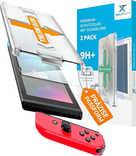 XeloTech Panzerglas für Nintendo Switch (1. Gen 2017) – 9H Displayschutzfolie, Kratzfest & Full Coverage Schutzfolie, 2 Stück – Getestet von Gamers