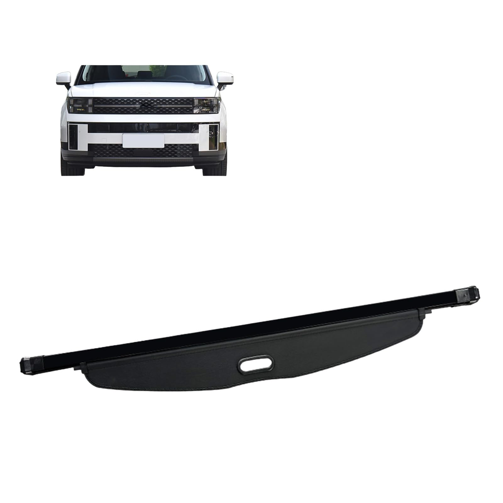 Retractable Car Boot Cargo Cover for Hyundai Santa Fe 2017-2018, Rear Trunk Privacy Shield Luggage Security Cover UV Resistant Interior Accessory,Canvas material