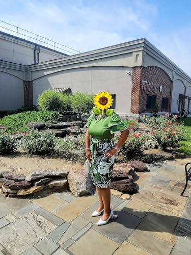 BOGURST Women Wave Short Sleeve Pencil Dress Fashion A-Line Bodycon Church Dresses2