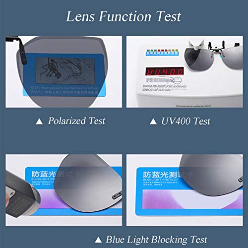 Image of Polarized Extra Large Clip-on Sunglasses Anti-Glare UV Protection Flip Up for Prescription Glasses