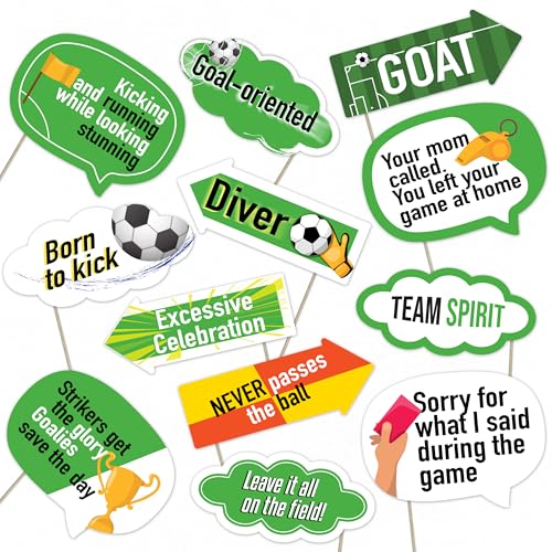 Soccer Party Photo Booth Props Set (12)