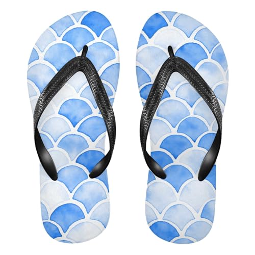 SPRIPORT Mermaid Slim Flip Flops for Women Men Comfortable Casual Thong Cushion Sandals with Non-Slip Rubber Sole Outdoor Sandals for Summer Beach Walking