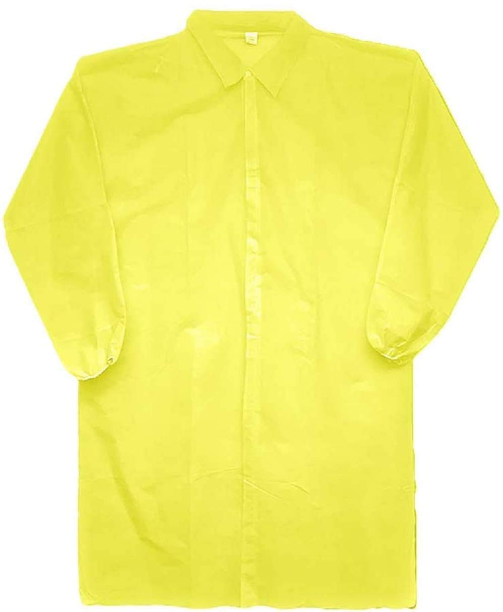 EZGOODZ Yellow Disposable Lab Coat 