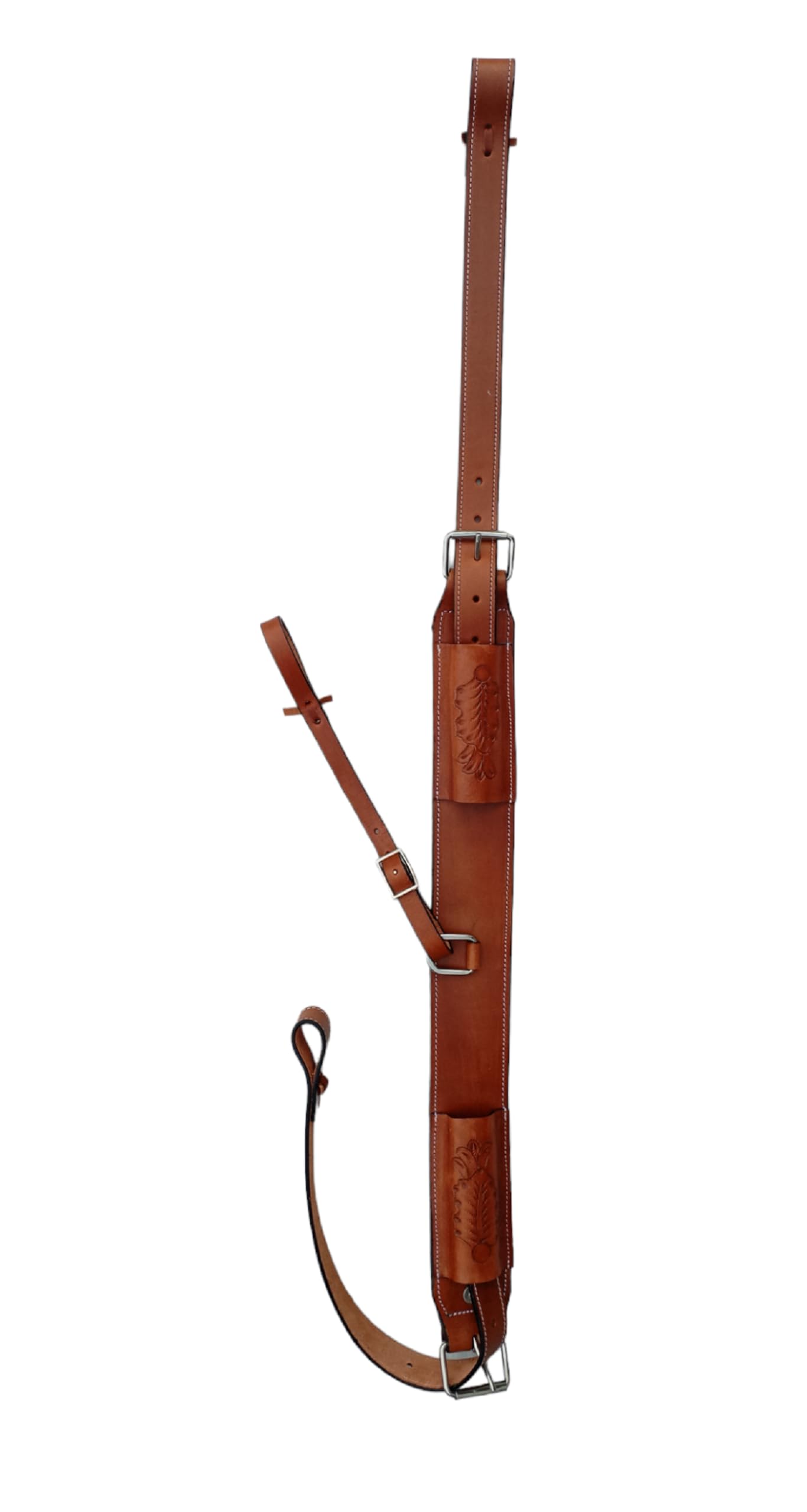 RAAVILS - Ensemble complet de sangles de flancs arrière en cuir pour cheval Western - Sangle de selle (cuir)