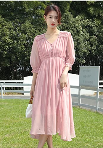 Robe en soie de mûrier fluide pour vacances et bord de mer