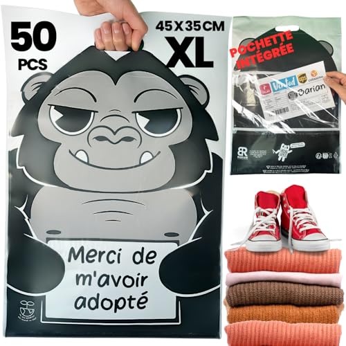 Enveloppes plastiques d'expédition 45x35cm avec poche bordereau