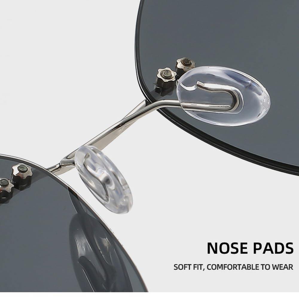 Gafas de sol sin montura para conducir de noche, gafas de sol de moda para hombres y mujeres, gafas de sol fotocromáticas para conducir para hombres y mujeres, UV400