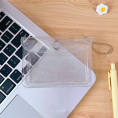4 Pcs Glitter Transparent Card Holder Waterproof Coin Purse Wallet Pouch Creadit Card Business Card Case For Women Girls #TOP1