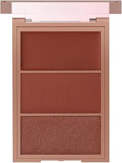 3色フェイスブラッシュパレット、頬用メイクアップブラッシャー、クリーム＆プレストパウダーブラッシャーハイライターメイクパレット、ナチュラルロングラスティングマット頬用ブラッシャーパウダー、フェイスメイクアップギフト (#03)