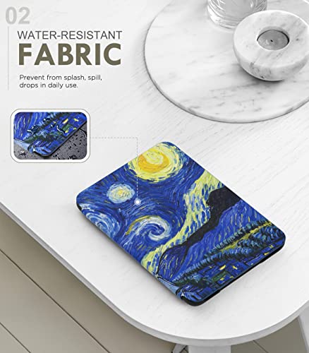 Moko Case Fits 6" All-New Kindle (11Th Generation-2022 Release), Lightweight Shell Cover With Auto Wake/Sleep For Kindle 2022 11Th Gen E-Reader, Starry Night Blue #TOP2