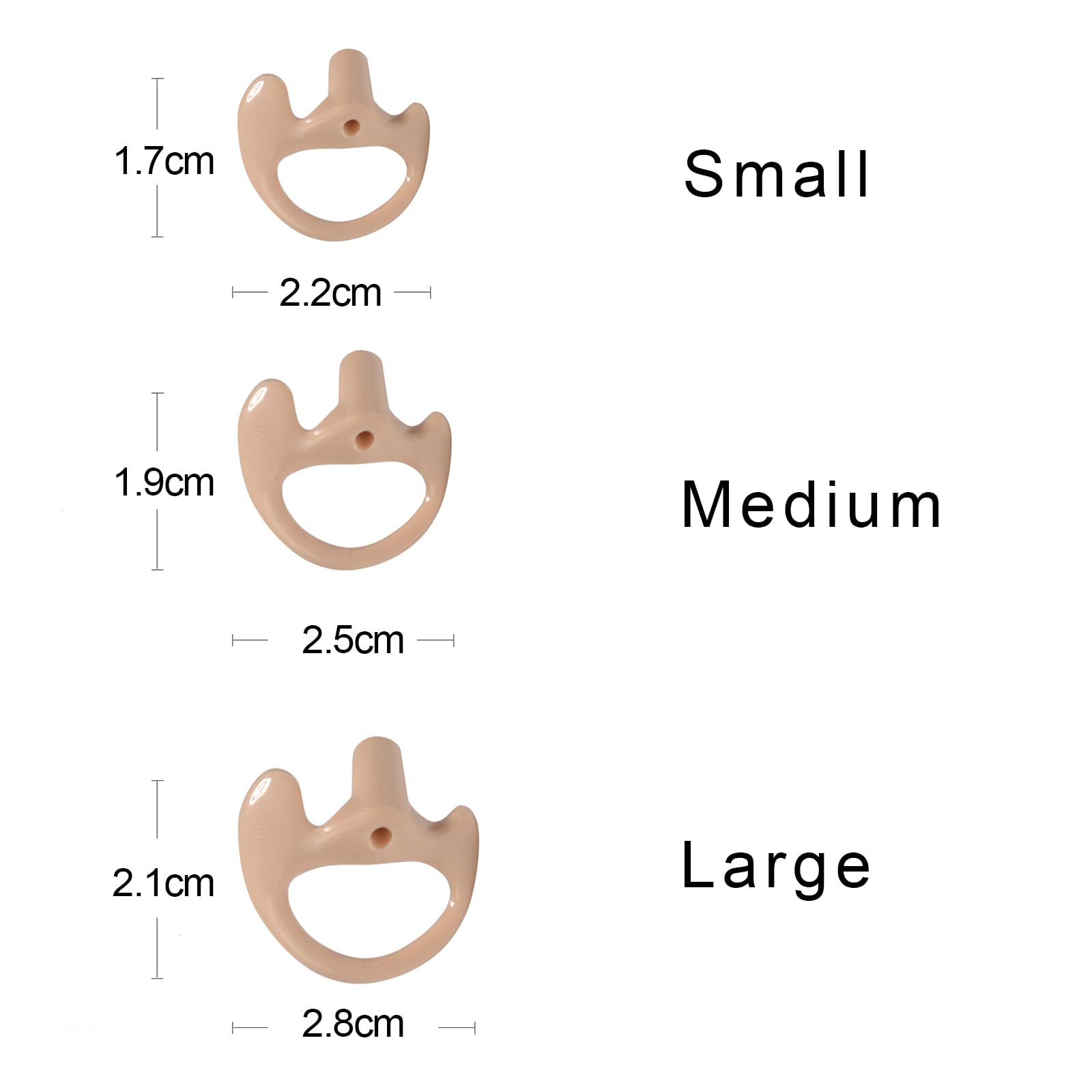 UAYESOK Replacement Earmold Soft Silicone Ear Buds Eartips for Motorola Kenwood Two Way Radio Air Acoustic Coil Tube Walkie Talkie Covert Earpiece Headset (SML*2 - Image 3