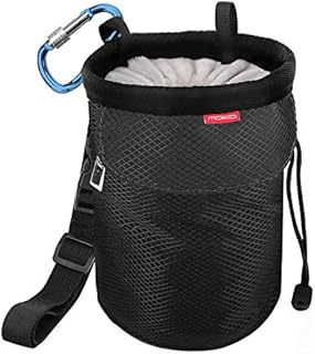 MoKo Chalk Bag, Drawstring Rock Climbing Chalk Bag Bouldering Chalk Bag Bucket