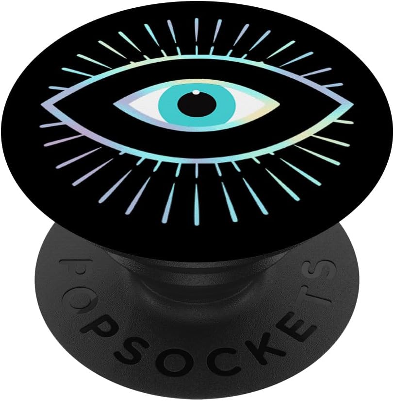 Rainbow Evil Eye Black PopSockets Adhesive PopGrip
