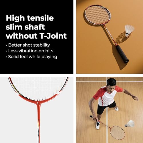 Image of Lifelong Full Carbon Badminton Racket for Men & Women| 82g Lightweight Badminton Racket for Beginner & Intermediate Players | 30 lbs Tension, Carbon Shaft | Racket Cover Included