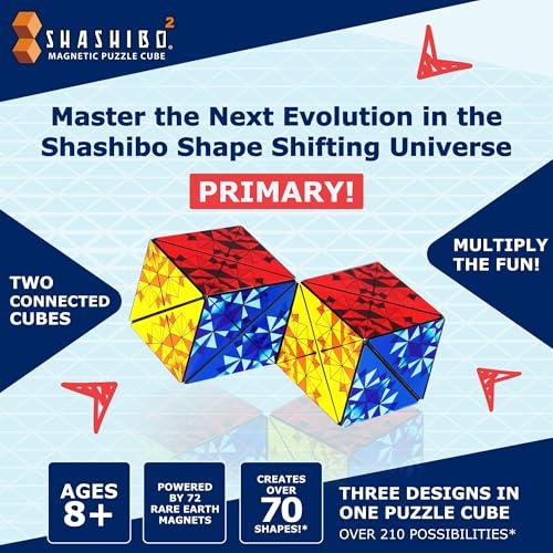 Image of Shashibo ICOSA XL Magnetic Puzzle & Sensory Fidget Toy for Adults & Kids, Stress Relief Fidget Toy for Puzzle Enthusiasts, Cool Fidget Toys for Desk, Shape Shifting Sensory Toy, 200+ Possible Shapes