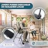 Mobiclinic®, Andador Plegable, Ajustable, Resistente, Emérita, Acero, Empuñaduras Ergonómicas, Ligero, con Asiento y 2 Ruedas (Negro) #3