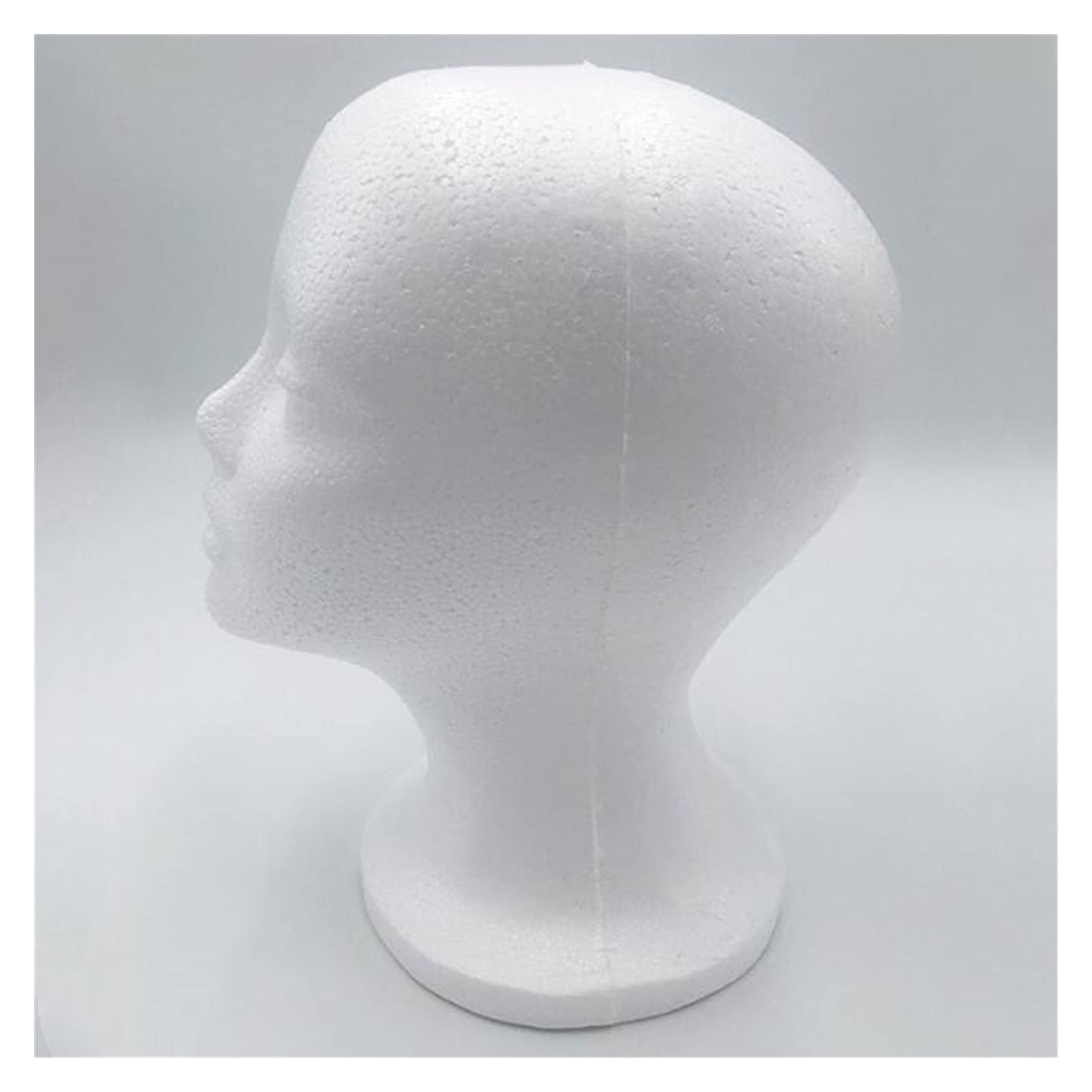 Wolnostojąca pianka peruka okulary przeciwsłoneczne Wyświetlacz mannequin głowa stojak biały wig wiązka uchwyt na wyświetlacz wig wig stojak(01)
