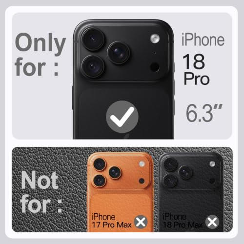 JETech Vegan Leather Magnetic Case for iPhone 18 Pro