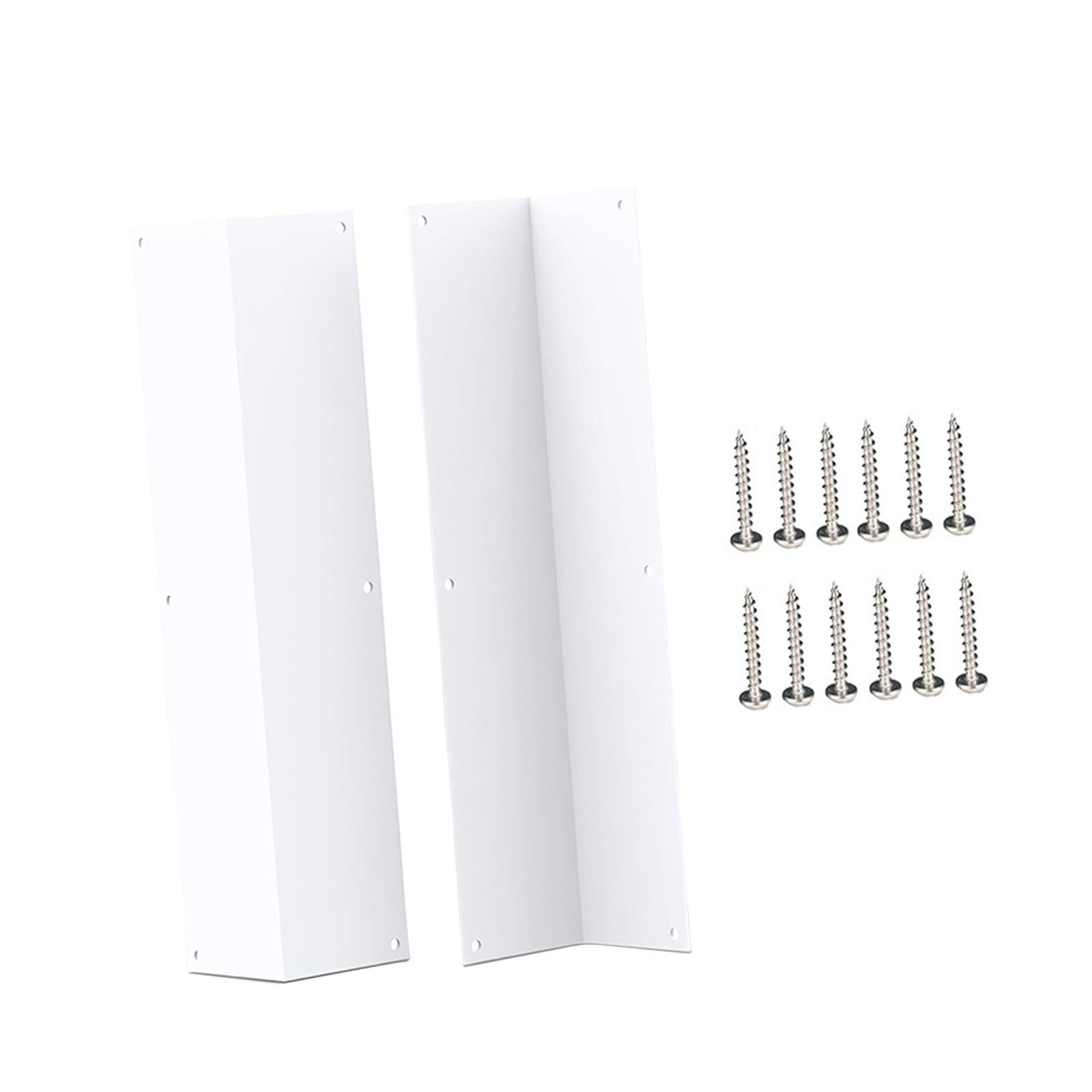 2 Piezas Protectores de Esquinas de Pared Metálicos con Bordes Fuertes Defensa Contra Golpes Y Decoración Adecuados para Casas Negocios Exterior, Blanco