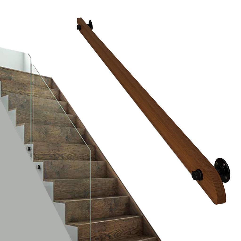 Kit de rampe d'escalier en bois massif anti-chute solide