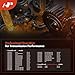 A-Premium Automatic Transmission Fluid Filter Compatible with Ford F-250 F-350 F-450 F-550 Super Duty, Excursion, LCF, E-150, E-250 E-350 E-450 Super Duty & International Harvester CF500, CF600