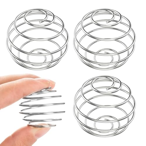3 Stück Edelstahl Shaker Kugel Schneebesenkugel für Eiweiß und Fitness Getränke Draht Mischer Kugel für Sport Trinkflasche