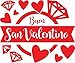 Vetrofanie SanValentino Adesivi SanValentino - Buon San Valentino Gioielleria - Decorazioni per SanValentino adesivi e Vetrofanie SanValentino, vetrine negozi, stickers (Rosso)