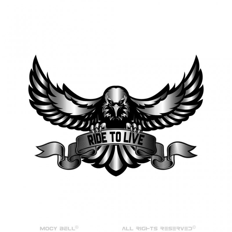 Moto campana EAGLE Ride to Live Guardian Gremlin Mocy Bell Acciaio inox Argento