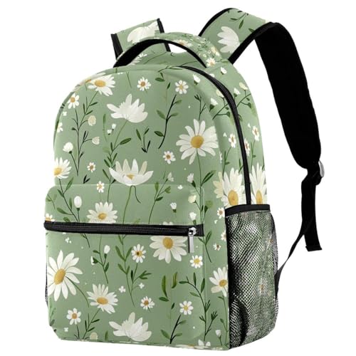 Sac à dos campus voyage fille garçon avec porte-bouteille marguerite